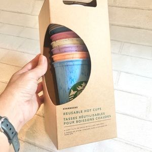 NWT Starbucks reusable hot cups Marbled design